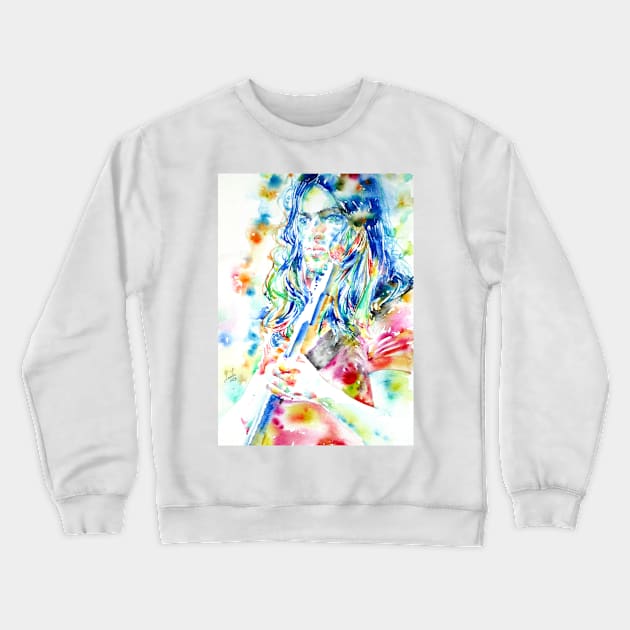 DAVID GILMOUR - watercolor portrait .1 Crewneck Sweatshirt by lautir